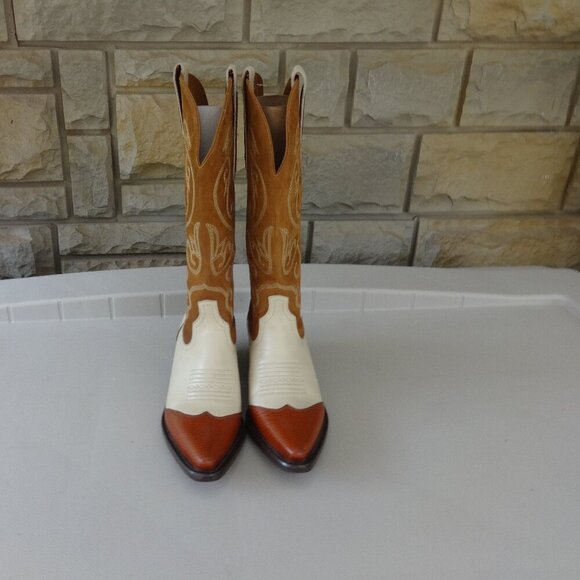 Nine West Western boots women's size 5.5M, 3 tone leather, pointed toe, quality - Picture 4 of 15